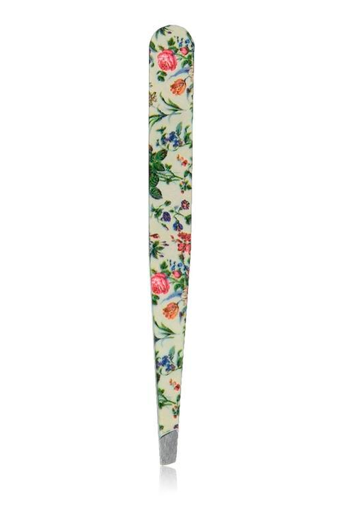 The Vintage Cosmetic Company Slanted Tweezers, Floral - oddros.shop
